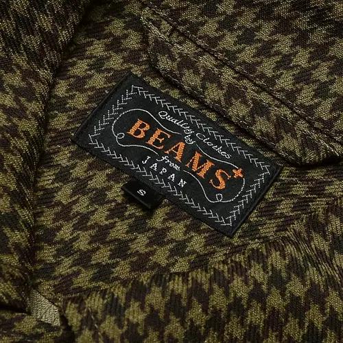 빔즈 플러스 [Beams +] 하운드투스 체크 코마츠 벨티드 사파리 자켓 8