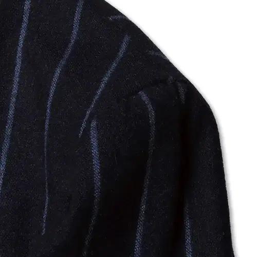링자켓 [Ring Jacket] 네이비 하늘색 스트라이프 플란넬 울 수트 5