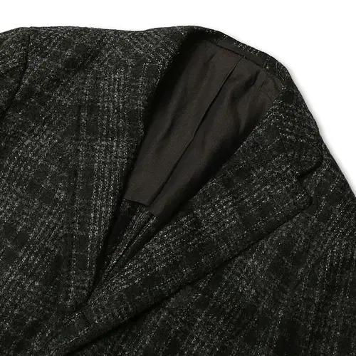링자켓 [Ring Jacket RJ] 블랙 알파카 헤어리 체크 스포츠자켓 3
