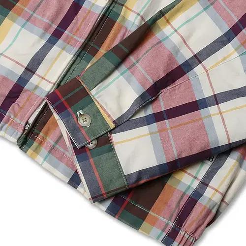 바라쿠타 [Baracuta] 멀티 체크 유니크 블루종 자켓 헤리티지 6