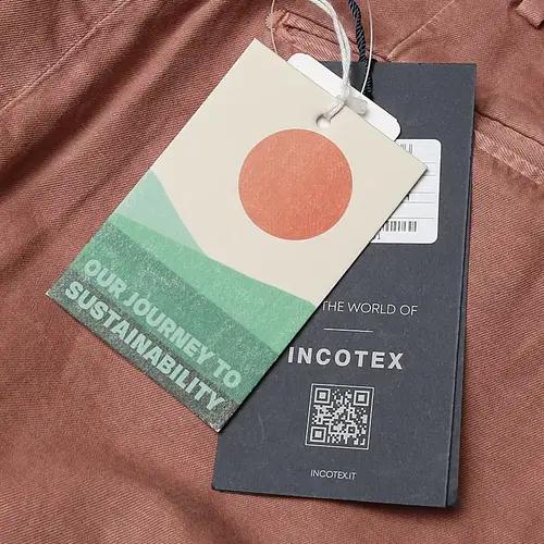 인코텍스 [Incotex] 더스트 핑크 하이 컴포트 캐럿 핏 치노 팬츠 8