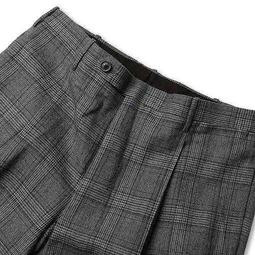 카모시타 [Camoshita] 글렌 체크 피크트 라펠 클래식 수트 11