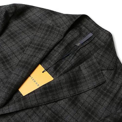 52 몬테도로 [Montedoro] 다크 그레이 울 체크 이태리 수트 4