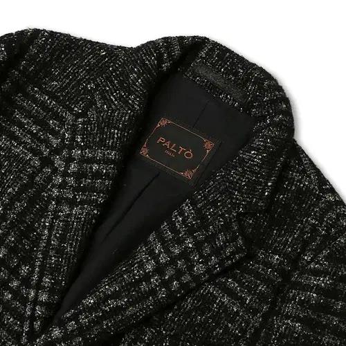 팔토 [Palto] 이탈리아 패브릭 럭셔리 블랙 체크 싱글 코트 이태리 3