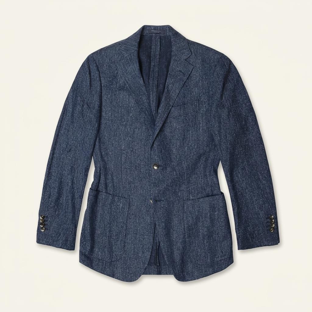 라르디니 [Lardini] 네이비 텍스처드 부클 이태리 스포츠 자켓 1