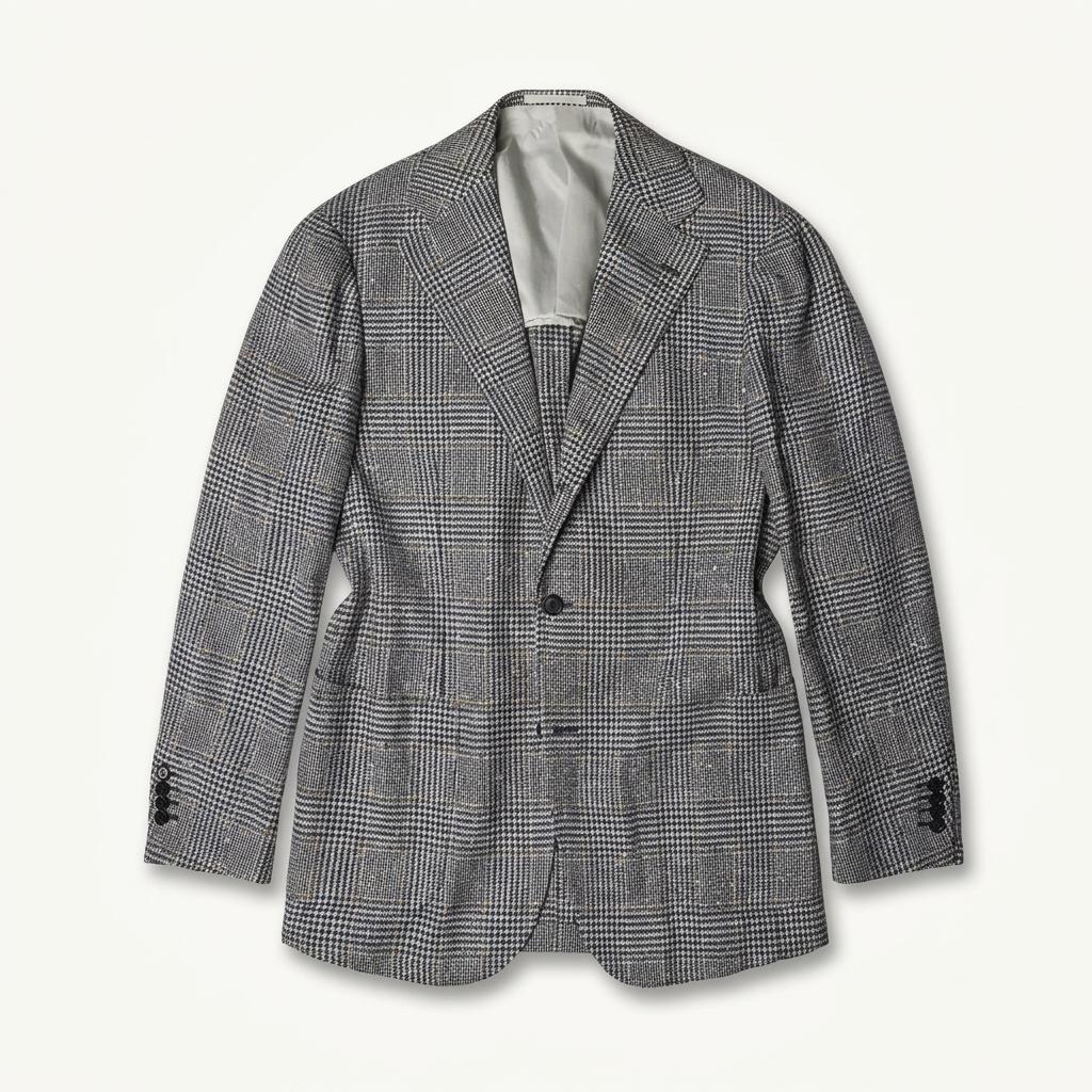 링자켓 [Ring Jacket] 로로피아나 트위드 체크 블랙 라벨 자켓 1