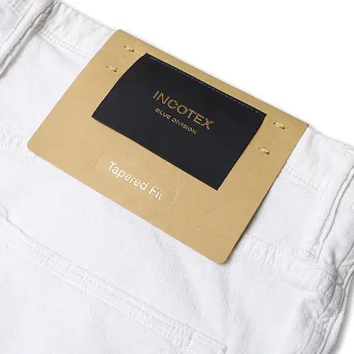 인코텍스 [Incotex] 34 블루 디비전 화이트 테이퍼드 핏 팬츠 8