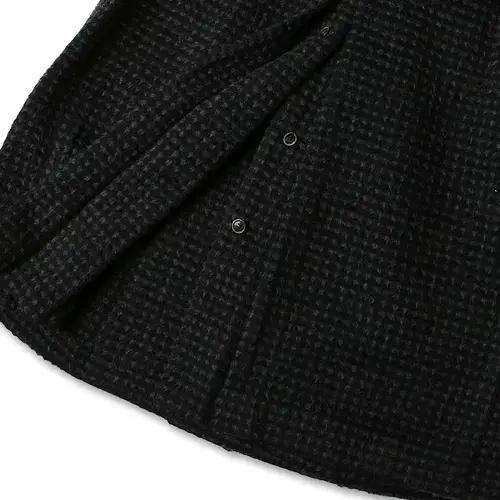 링자켓 [Ring Jacket] 블랙&그레이 패턴 앙고라 일본 폴로 코트 7