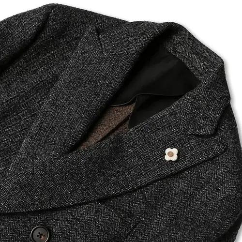 라르디니 [Lardini] 95 그레이 헤링본 이탈리아 더블 코트 이태리 3