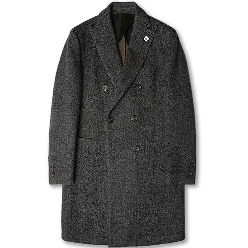 라르디니 [Lardini] 95 그레이 헤링본 이탈리아 더블 코트 이태리 2