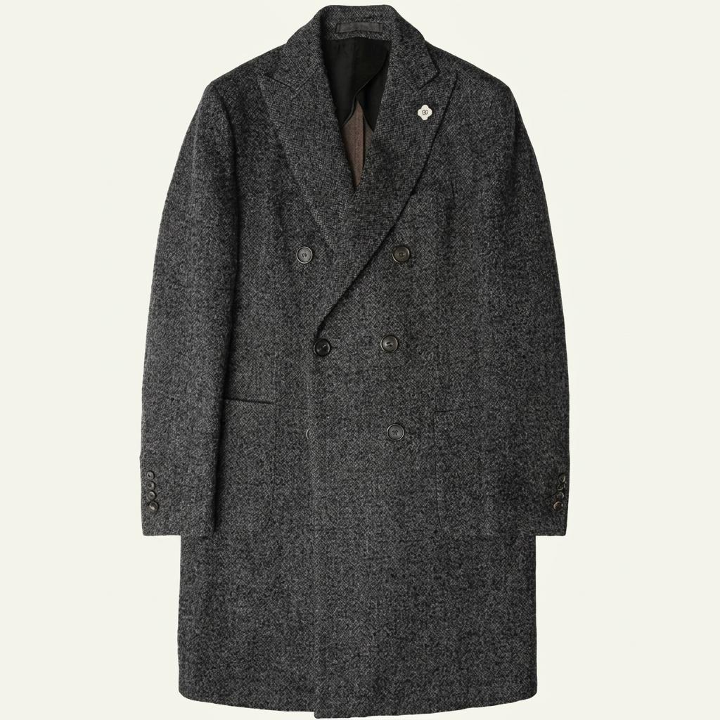 라르디니 [Lardini] 95 그레이 헤링본 이탈리아 더블 코트 이태리 1