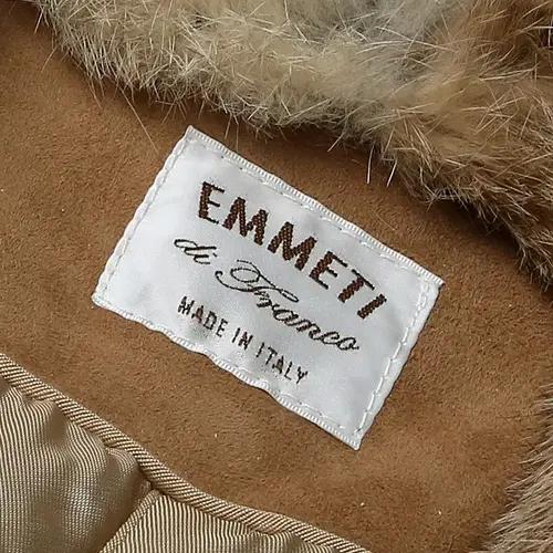 엠메띠 [Emmeti] 무통 카멜 염소 가죽 스웨이드 벨트 더블 코트 8