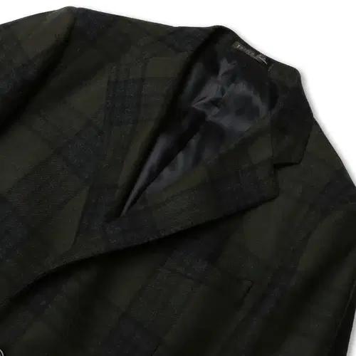 꼬르넬리아니 [Corneliani] 버진울 카키 체크 클래식 럭셔리 코트 3