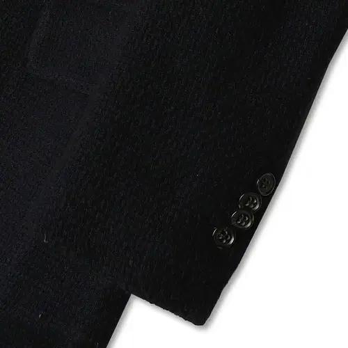 몬테도로 [Montedoro] 다크 네이비 울 나일론 트위드 탑 코트 5