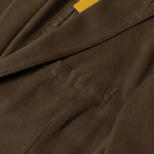 48 몬테도로 [Montedoro] 코코아 브라운 코튼 캐시미어 트윌자켓 4
