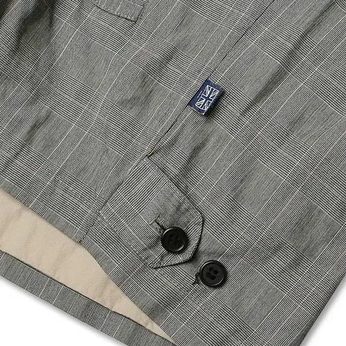 바라쿠타 [Baracuta] 그레이 체크 블루 라인 G1 블루종 자켓 5