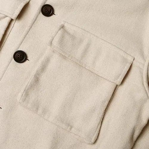라르디니 [Lardini] 이태리 크림 코튼 셔츠 자켓 이탈리아 셔켓 4