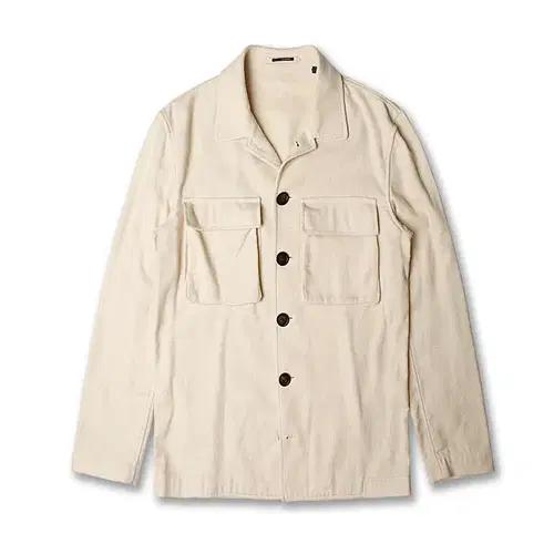 라르디니 [Lardini] 이태리 크림 코튼 셔츠 자켓 이탈리아 셔켓 2