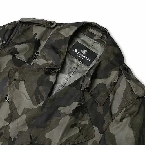 아쿠아스큐텀 [Aquascutum] 카모플라쥬 나일론 영국 벨티드 코트 3