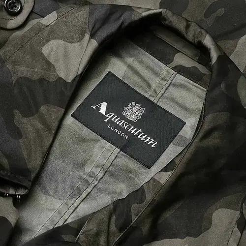아쿠아스큐텀 [Aquascutum] 카모플라쥬 나일론 영국 벨티드 코트 8