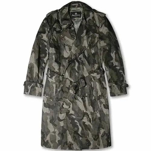 아쿠아스큐텀 [Aquascutum] 카모플라쥬 나일론 영국 벨티드 코트 2