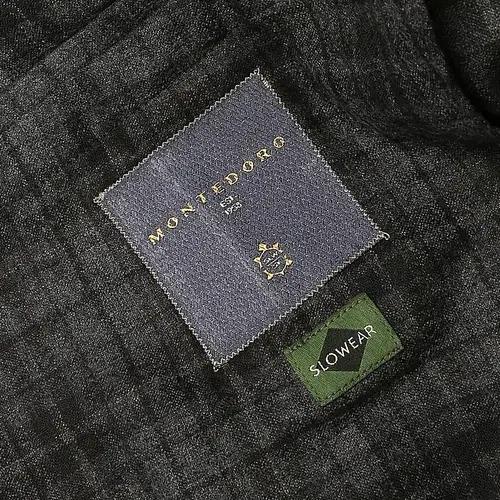 50 몬테도로 [Montedoro] 다크 그레이 울 체크 이태리 수트 7