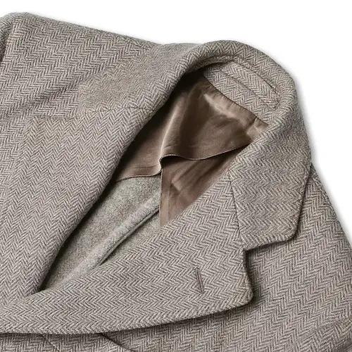 라르디니 [Lardini] 라이트 베이지 헤링본 울 싱글 코트 체스터필드 3