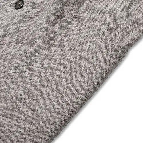 라르디니 [Lardini] 라이트 베이지 헤링본 울 싱글 코트 체스터필드 4
