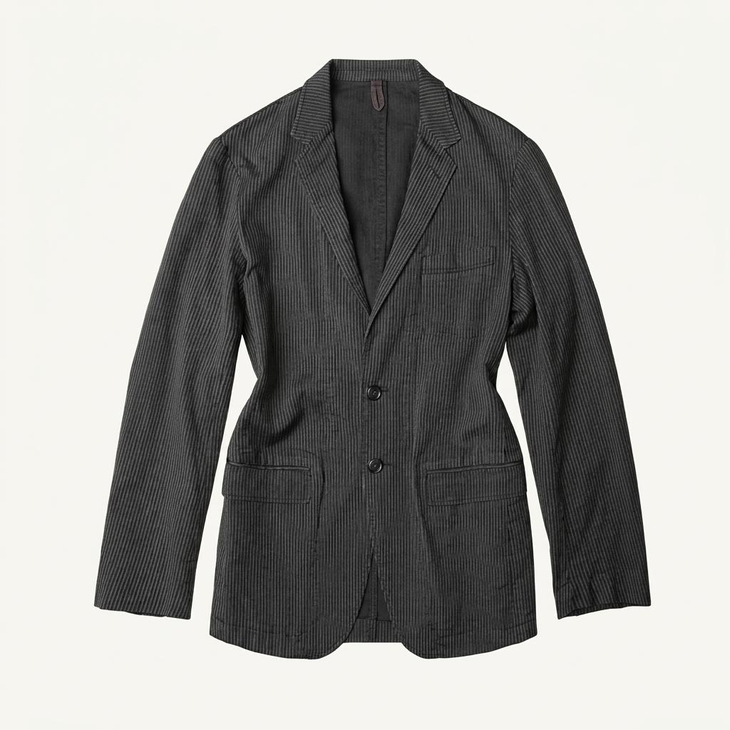 링자켓 [Ring Jacket] 다크그레이 스트라이프 실버라벨 S/S자켓 1
