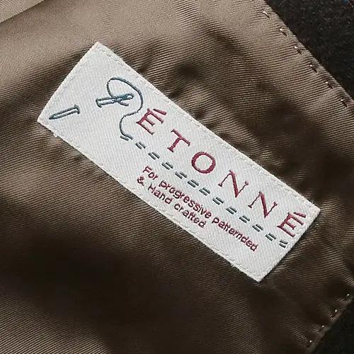 에토네 [Etonne] 다크 브라운 헤링본 울 체스터필드 코트 싱글코트 7