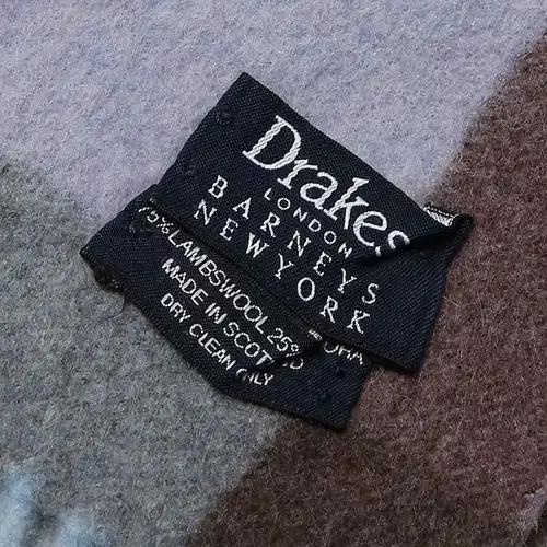 드레익스 [Drake's] 멀티 컬러 블록 패턴 머플러 4
