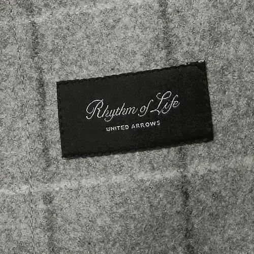 유나이티드 애로우즈 [United Arrows] 히든 버튼 체크 코트 6