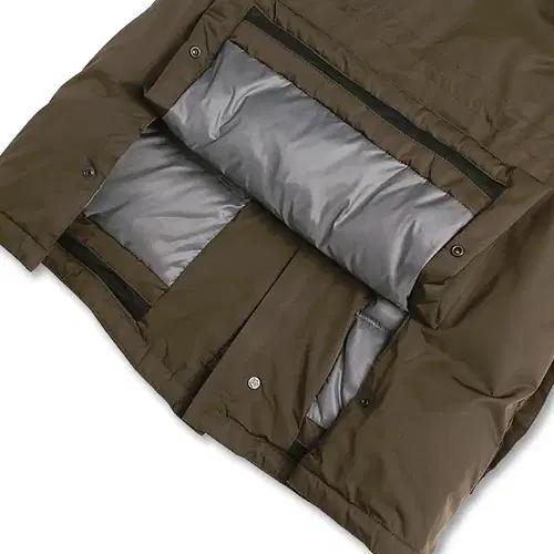 마시모두띠 [Massimo Dutti] 다크 카키 방수 클래식 롱 패딩 5
