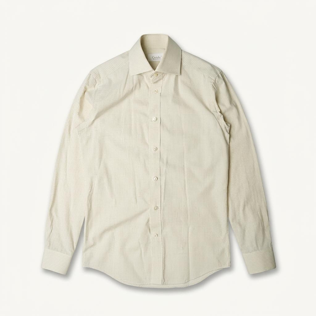 고쉐 카미체리아 [Goshe Camiceria] 옐로우 브라운 체크 셔츠 1