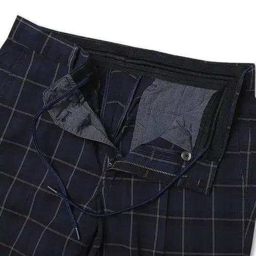 에디피스 [Edifice] 네이비 체크 S/S 클래식 스트링 팬츠 5
