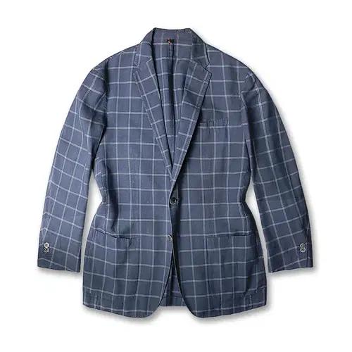 꼬르넬리아니 [Corneliani] 린넨 울 실크 이태리 체크 스포츠자켓 2