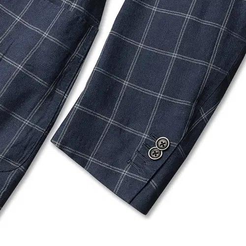 꼬르넬리아니 [Corneliani] 린넨 울 실크 이태리 체크 스포츠자켓 4