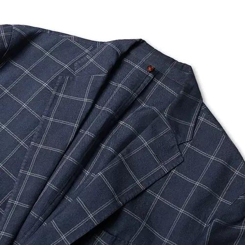 꼬르넬리아니 [Corneliani] 린넨 울 실크 이태리 체크 스포츠자켓 3