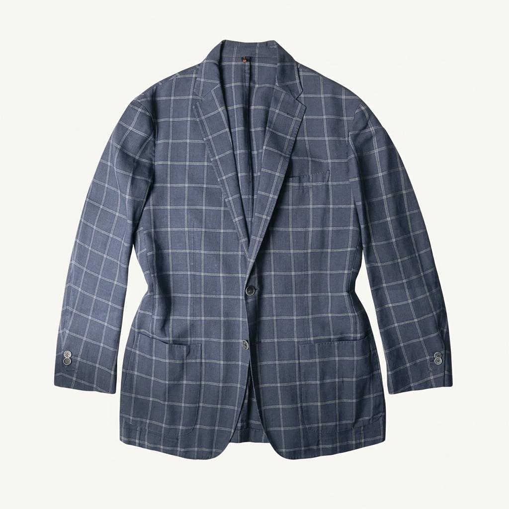꼬르넬리아니 [Corneliani] 린넨 울 실크 이태리 체크 스포츠자켓 1