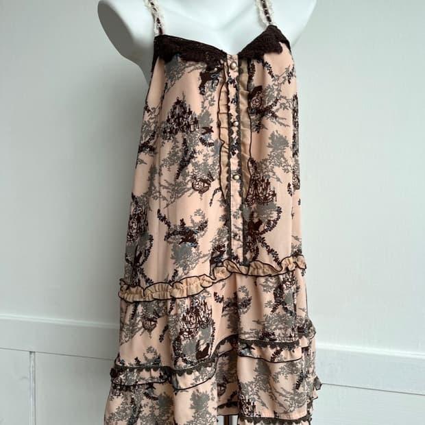 *SALE) AXES FEMME 빈티지 레이스 티어드 원피스 2