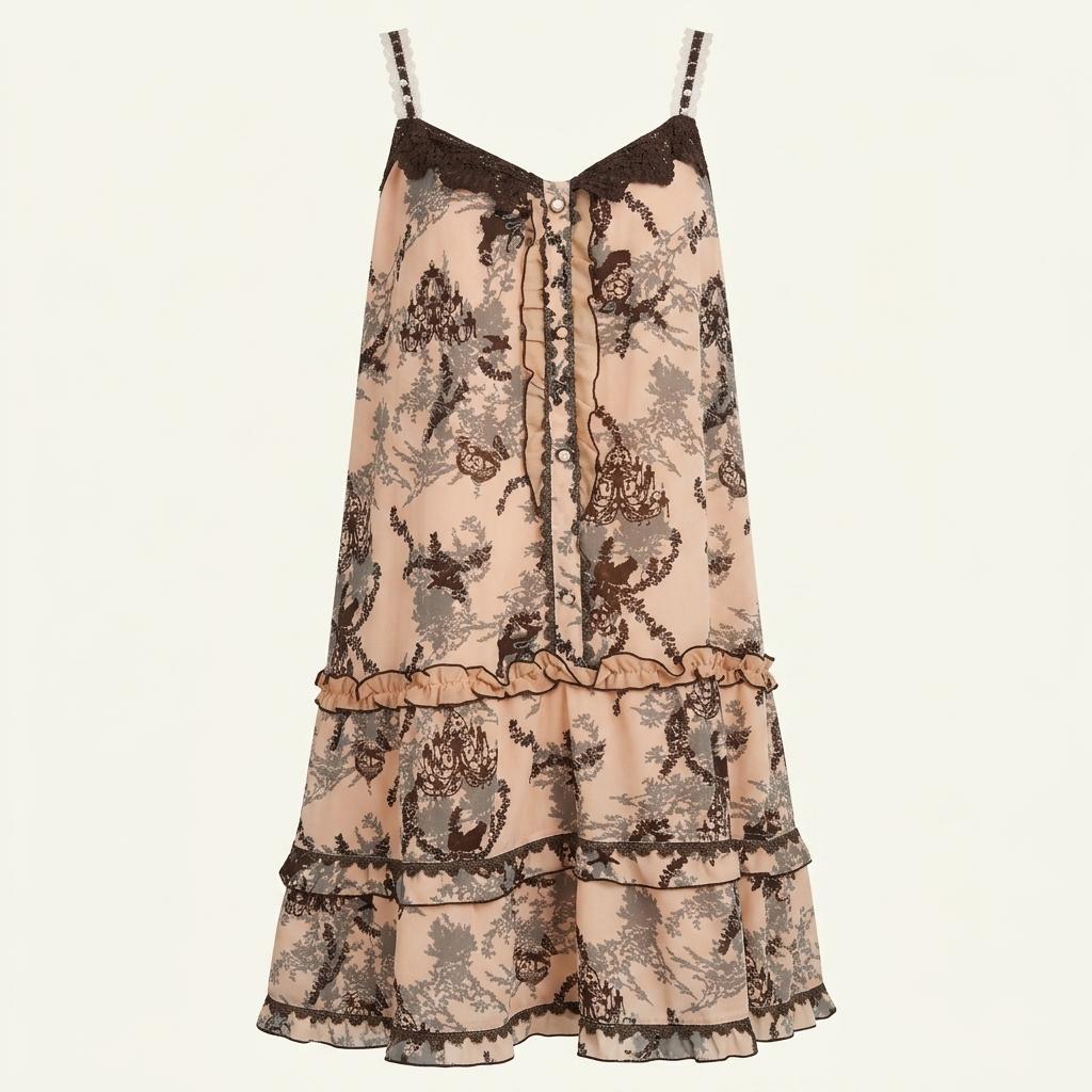 *SALE) AXES FEMME 빈티지 레이스 티어드 원피스 1