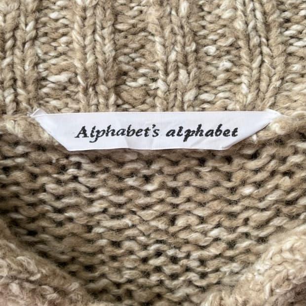 *SALE) Alphabet’s Alphabet 프린지 니트 판초 5