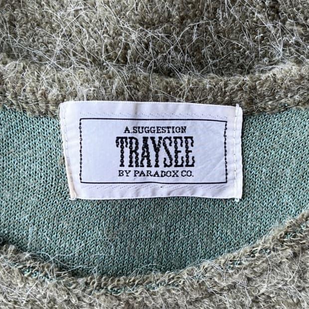 TRAYSEE 카키 부클 니트 롱 원피스 6