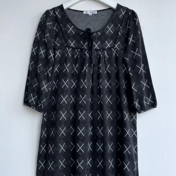KLEIN PLUS 블랙 아가일 튜닉 2
