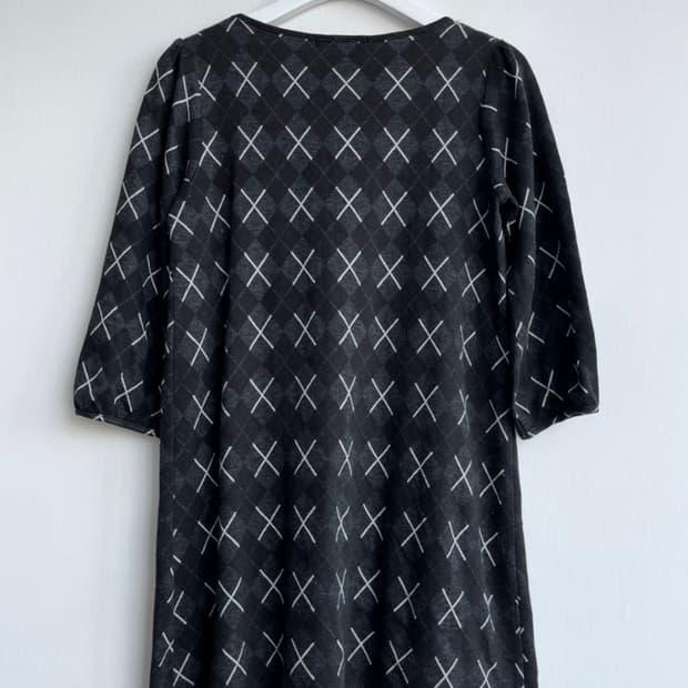KLEIN PLUS 블랙 아가일 튜닉 5