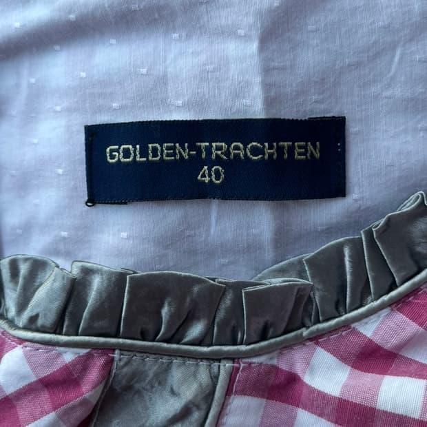 GOLDEN TRACHTEN 핑크 깅엄 디른들 원피스 8
