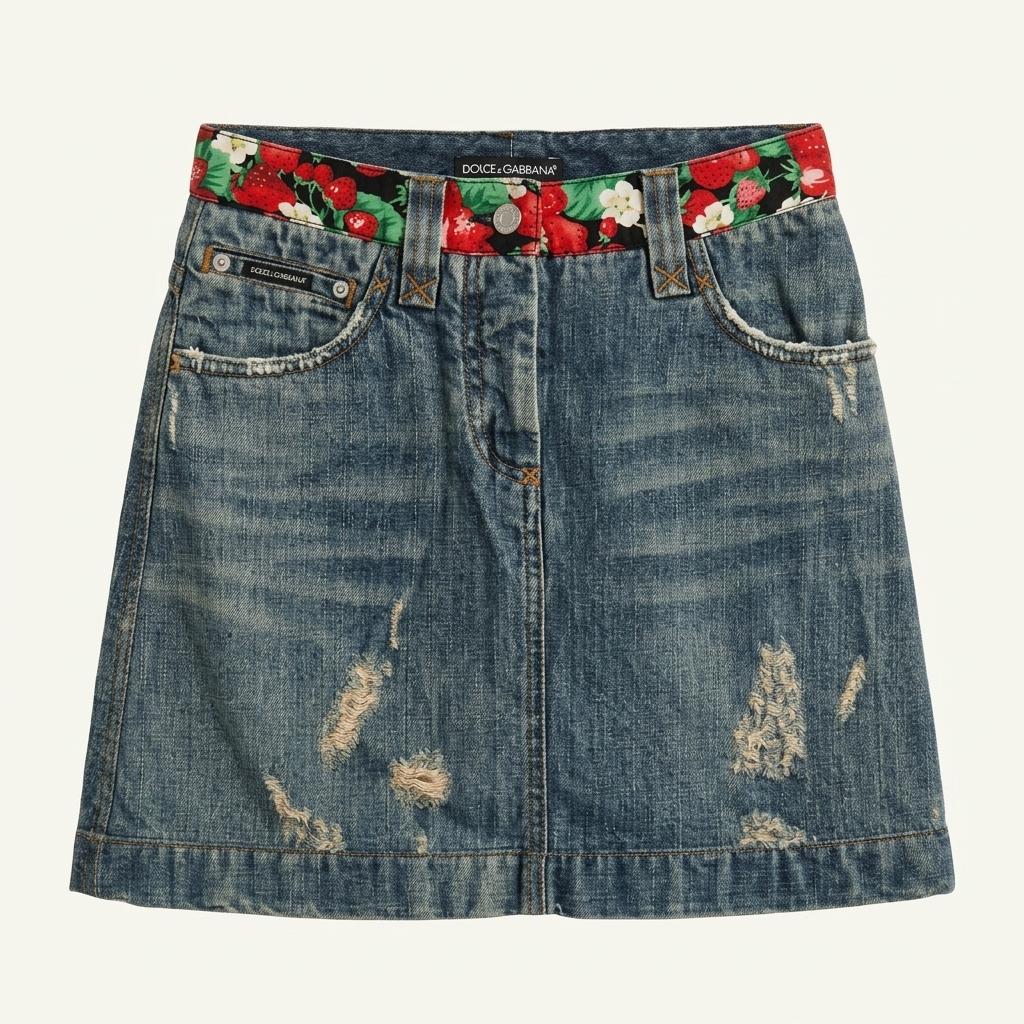 Dolce & Gabbana  스트로베리 데님 스커트 1