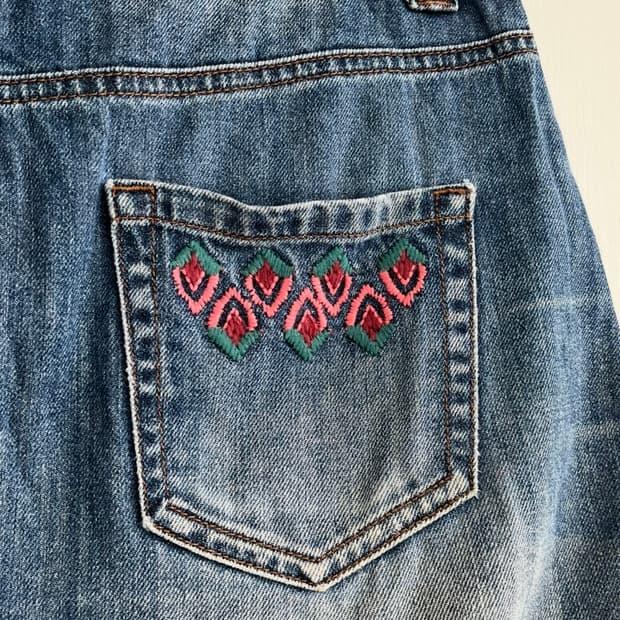 Desigual 데님 자수 스커트 8