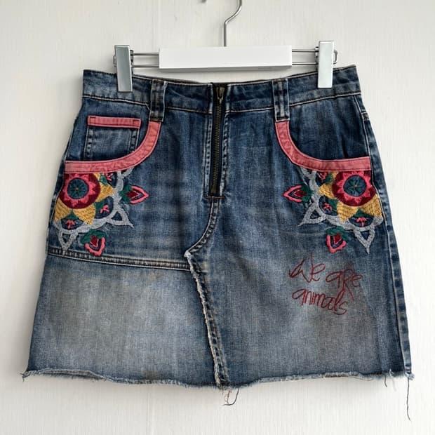 Desigual 데님 자수 스커트 2