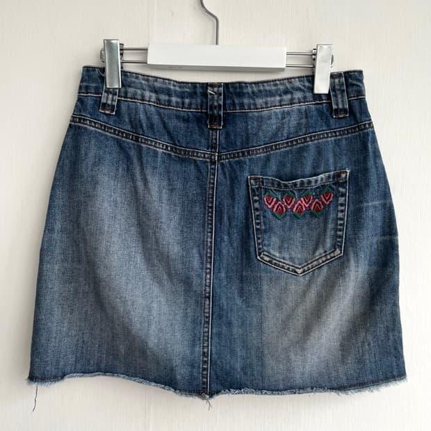 Desigual 데님 자수 스커트 7